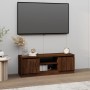 Mobile Porta TV con Anta Rovere Marrone 102x30x36 cm