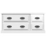 Mobile Porta TV Bianco Lucido 100x35,5x45 cm Legno Multistrato