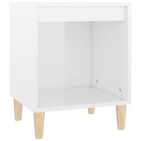 Comodini 2 pz in Bianco Lucido 40x35x50 cm