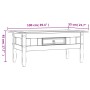 Tavolino Caffé Pino Messicano Corona Range Bianco 100x55x45 cm