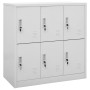 Armadietto con Chiave Grigio Chiaro 90x45x92,5 cm in Acciaio