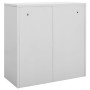 Armadietto con Chiave Grigio Chiaro 90x45x92,5 cm in Acciaio