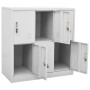 Armadietto con Chiave Grigio Chiaro 90x45x92,5 cm in Acciaio