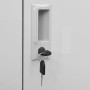 Armadietto con Chiave Grigio Chiaro 90x45x92,5 cm in Acciaio
