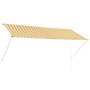 Tenda da Sole Retrattile 300x150 cm Giallo e Bianco