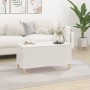 Tavolino Salotto Bianco Lucido 90x44,5x45 cm Legno Multistrato