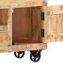 Mobile Porta TV in Legno Grezzo di Mango 110x30x50 cm