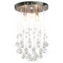 Lampadario Perle di Cristallo a Sfera Argento 3 Lampadine G9