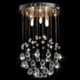 Lampadario Perle di Cristallo a Sfera Argento 3 Lampadine G9