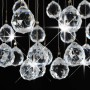 Lampadario Perle di Cristallo a Sfera Argento 3 Lampadine G9