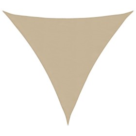 Parasole a Vela Oxford Triangolare 3,6x3,6x3,6 m Beige