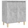 Credenza Gambe Massello Grigio Cemento 60x35x70cm Multistrato