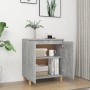 Credenza Gambe Massello Grigio Cemento 60x35x70cm Multistrato