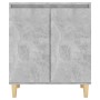 Credenza Gambe Massello Grigio Cemento 60x35x70cm Multistrato