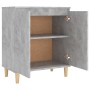 Credenza Gambe Massello Grigio Cemento 60x35x70cm Multistrato