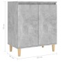 Credenza Gambe Massello Grigio Cemento 60x35x70cm Multistrato