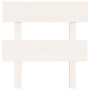 Testiera per Letto Bianca 93,5x3x81cm in Legno Massello di Pino
