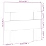 Testiera per Letto Bianca 93,5x3x81cm in Legno Massello di Pino