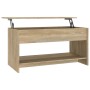 Tavolino Salotto Rovere Sonoma 102x50x52,5 cm Legno Multistrato