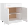 Armadio Inferiore Cassetto Bianco Lucido 80x46x81,5 Multistrato