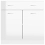 Armadio Inferiore Cassetto Bianco Lucido 80x46x81,5 Multistrato
