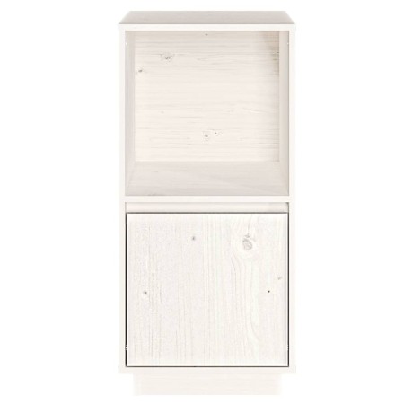 Credenza Bianca 38x35x80 cm in Legno Massello di Pino