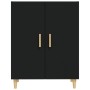 Credenza Nera 70x34x90 cm in Legno Multistrato