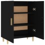 Credenza Nera 70x34x90 cm in Legno Multistrato