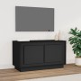 Mobile Porta TV Nero 80x35x45 cm in Legno Multistrato