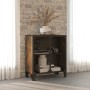 Armadietto Marrone Rustico 72x36x82 cm in Metallo e MDF