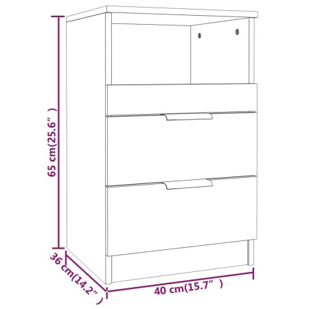 Comodini 2 pz Grigio Sonoma in Legno Multistrato