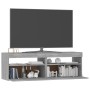 Mobile Porta TV con Luci LED Grigio Sonoma 120x35x40 cmcm