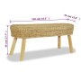 Panca da Ingresso 110x35x45 cm in Rattan Naturale