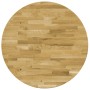 Piano del Tavolo Legno Massello di Rovere Circolare 44mm 900mm