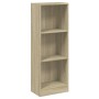 Libreria 3 Ripiani Rovere Sonoma 40x24x109 cm Legno Multistrato