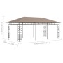 Gazebo con Zanzariera 6x3x2,73 m Talpa 180 g/m²