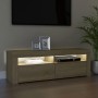 Mobile Porta TV con Luci LED Rovere Sonoma 120x35x40 cm