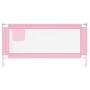 Sponda Letto di Sicurezza per Bambini Rosa 180x25 cm in Tessuto