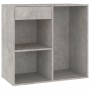 Armadietto per Cosmetici Grigio Cemento 80x40x75 cm in Legno
