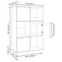 Credenza 74x35x117 cm in Legno Massello di Pino