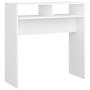 Tavolino Consolle Bianco 78x30x80 cm in Legno Multistrato