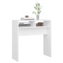 Tavolino Consolle Bianco 78x30x80 cm in Legno Multistrato