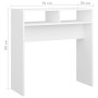 Tavolino Consolle Bianco 78x30x80 cm in Legno Multistrato