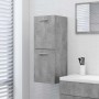 Mobile da Bagno Grigio Cemento 30x30x80 cm Legno Multistrato