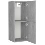 Mobile da Bagno Grigio Cemento 30x30x80 cm Legno Multistrato