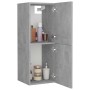 Mobile da Bagno Grigio Cemento 30x30x80 cm Legno Multistrato