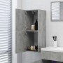 Mobile da Bagno Grigio Cemento 30x30x80 cm Legno Multistrato