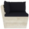 Set Divani da Giardino su Pallet 7 pz con Cuscini Legno Abete