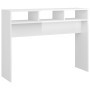 Tavolino Consolle Bianco Lucido 105x30x80 cm Legno Multistrato