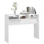 Tavolino Consolle Bianco Lucido 105x30x80 cm Legno Multistrato